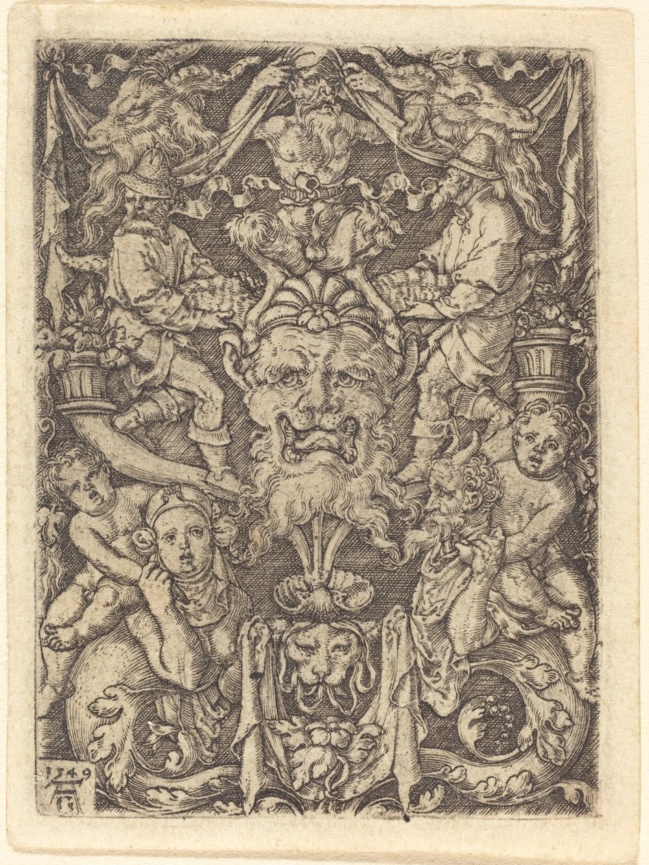 Ornement avec masque, 1549 - Heinrich Aldegrever