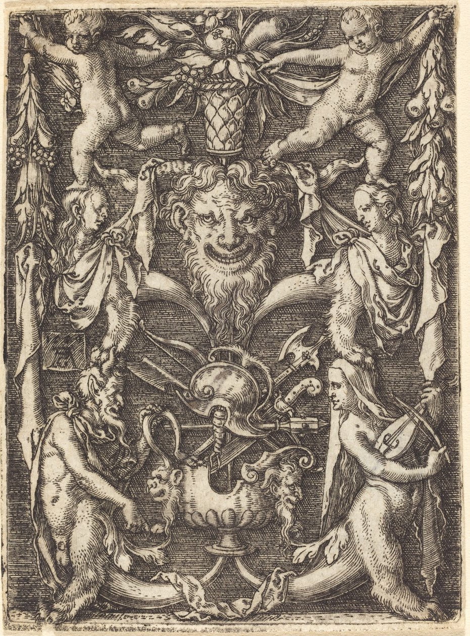 Ornement avec masque, 1550 - Heinrich Aldegrever