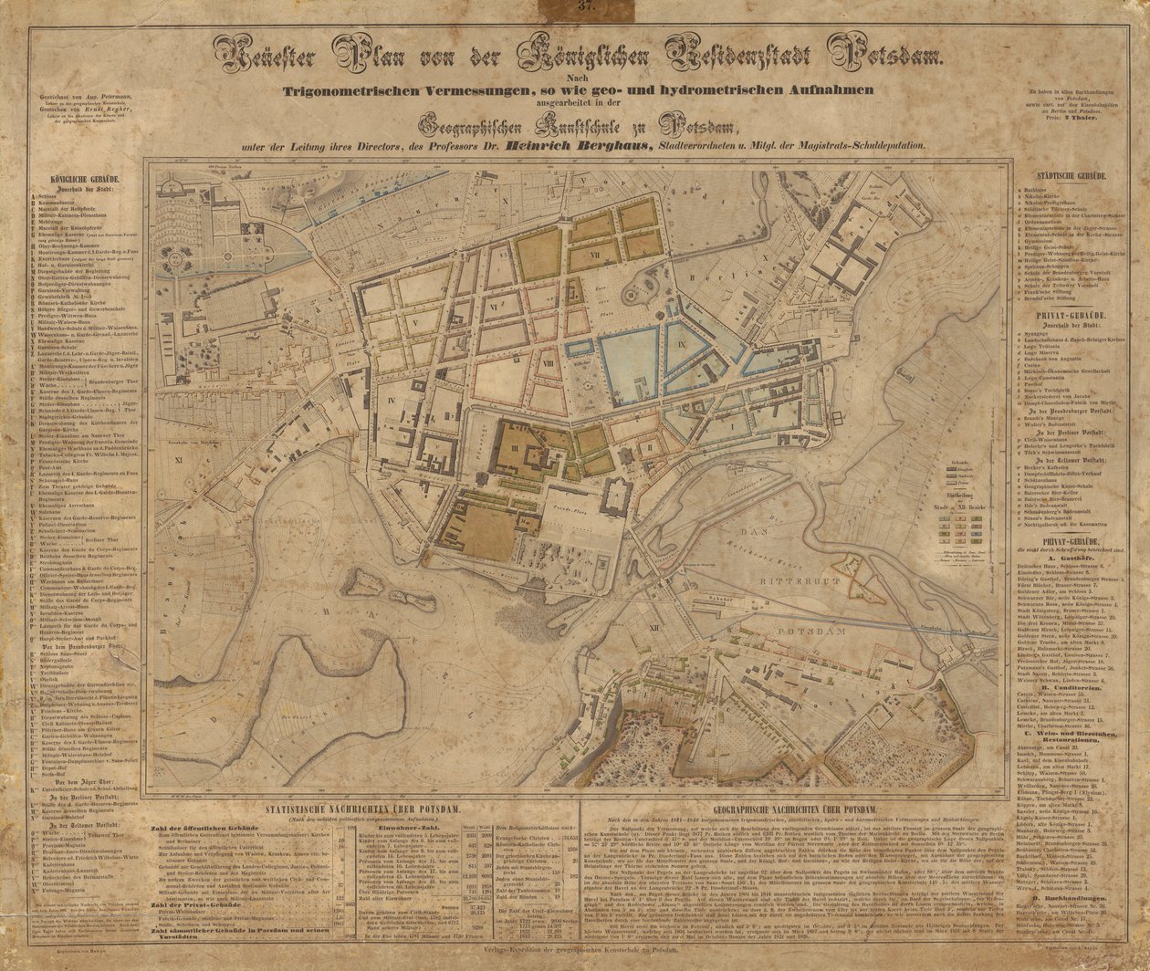 Plan de Berghaus de Potsdam - Heinrich Berghaus