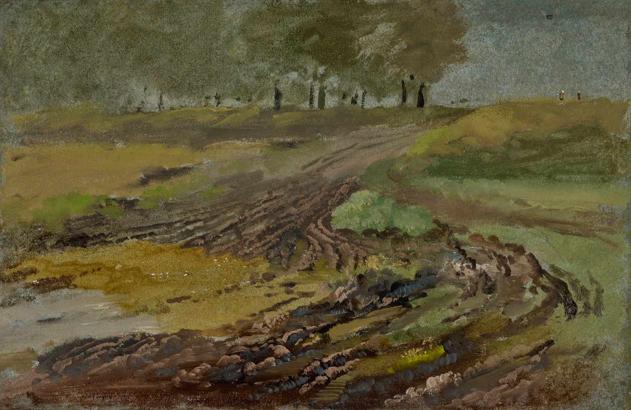 Traces de chariot dans le champ - Heinrich Burkel