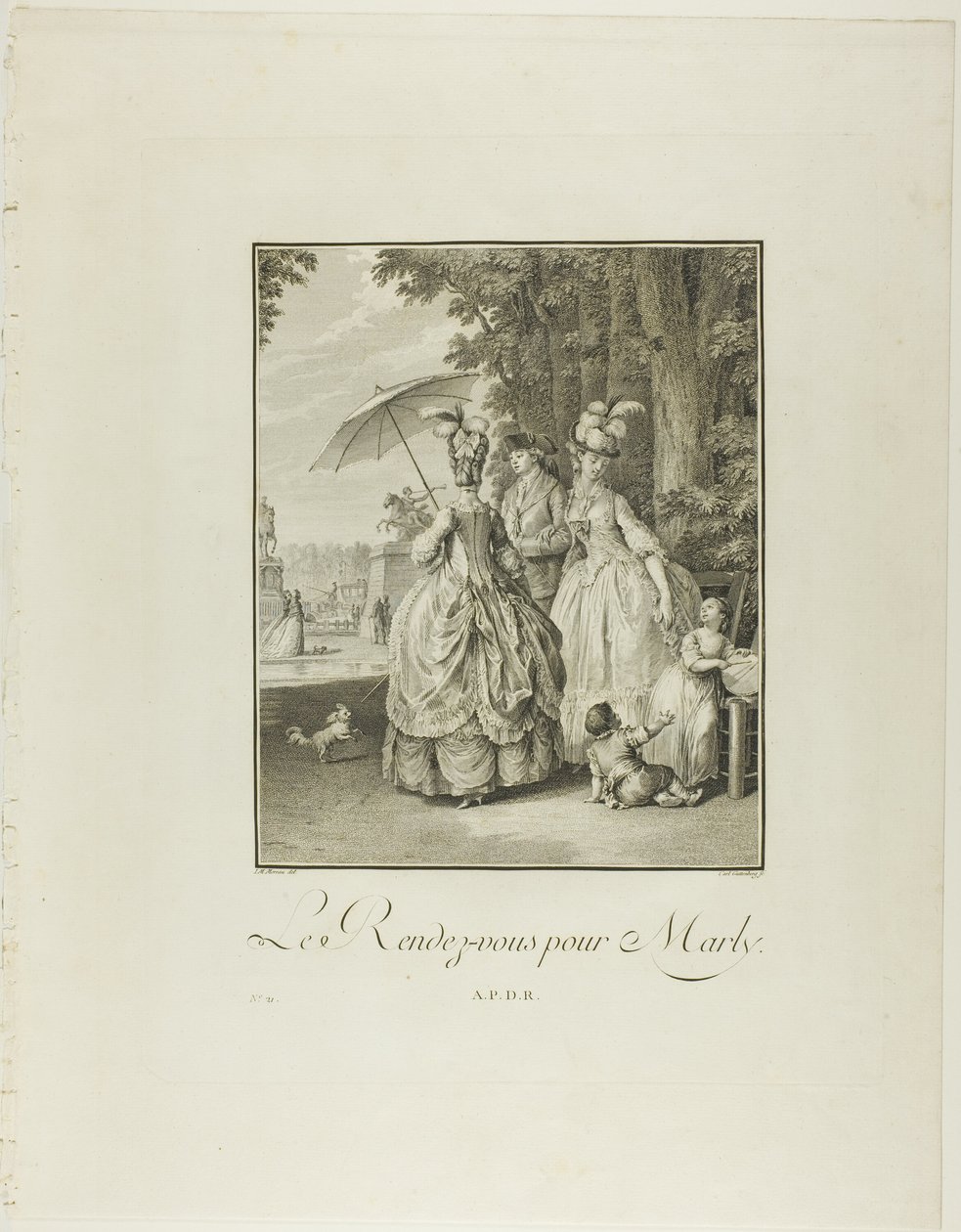Rendezvous For Marly, from Monument du Costume Physique et Moral de la fin du Dix-huitième siècle - Heinrich Guttenberg