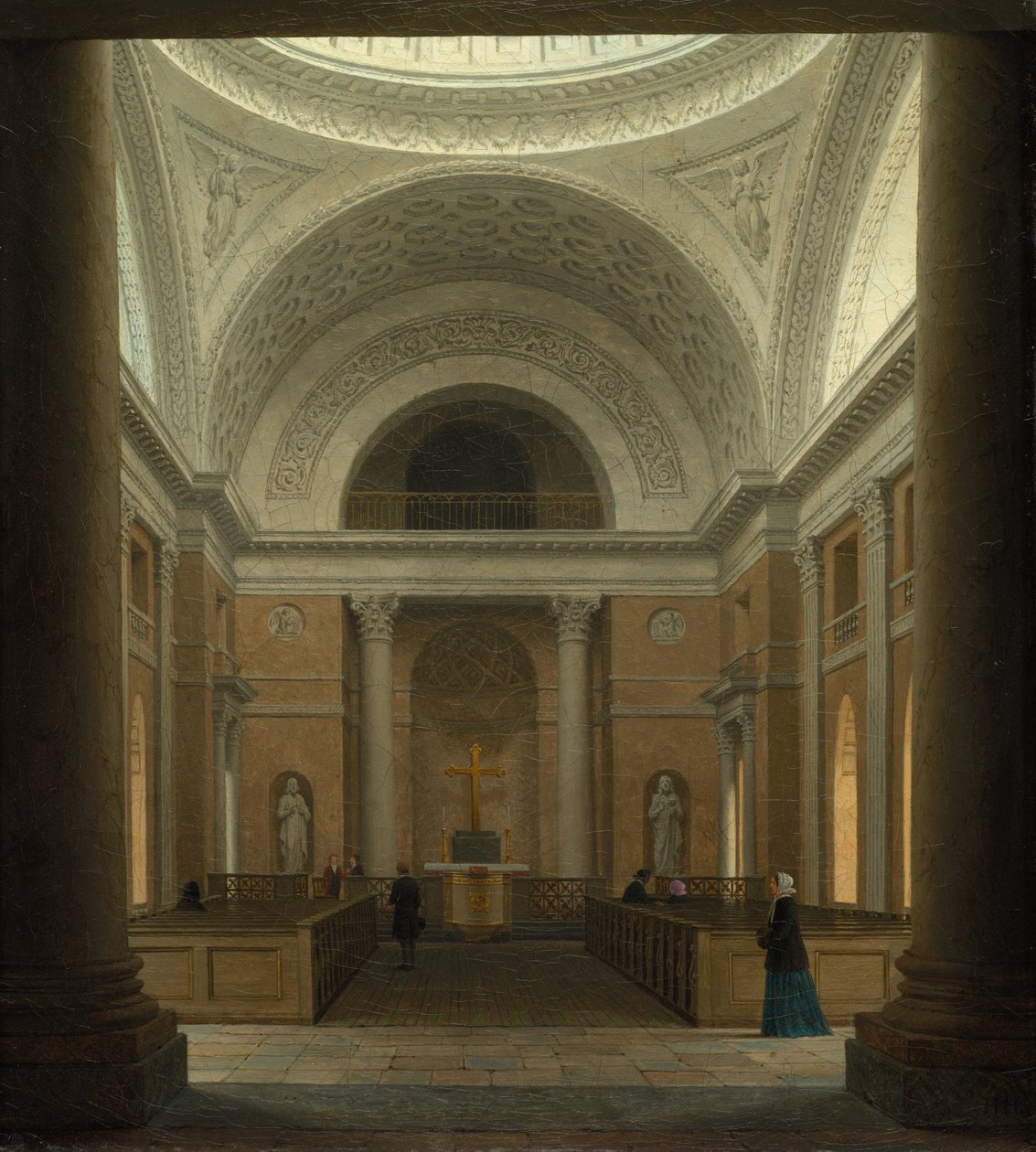 La Slotskirken de Christiansborg, Copenhague, vers les années 1850 - Heinrich Hansen