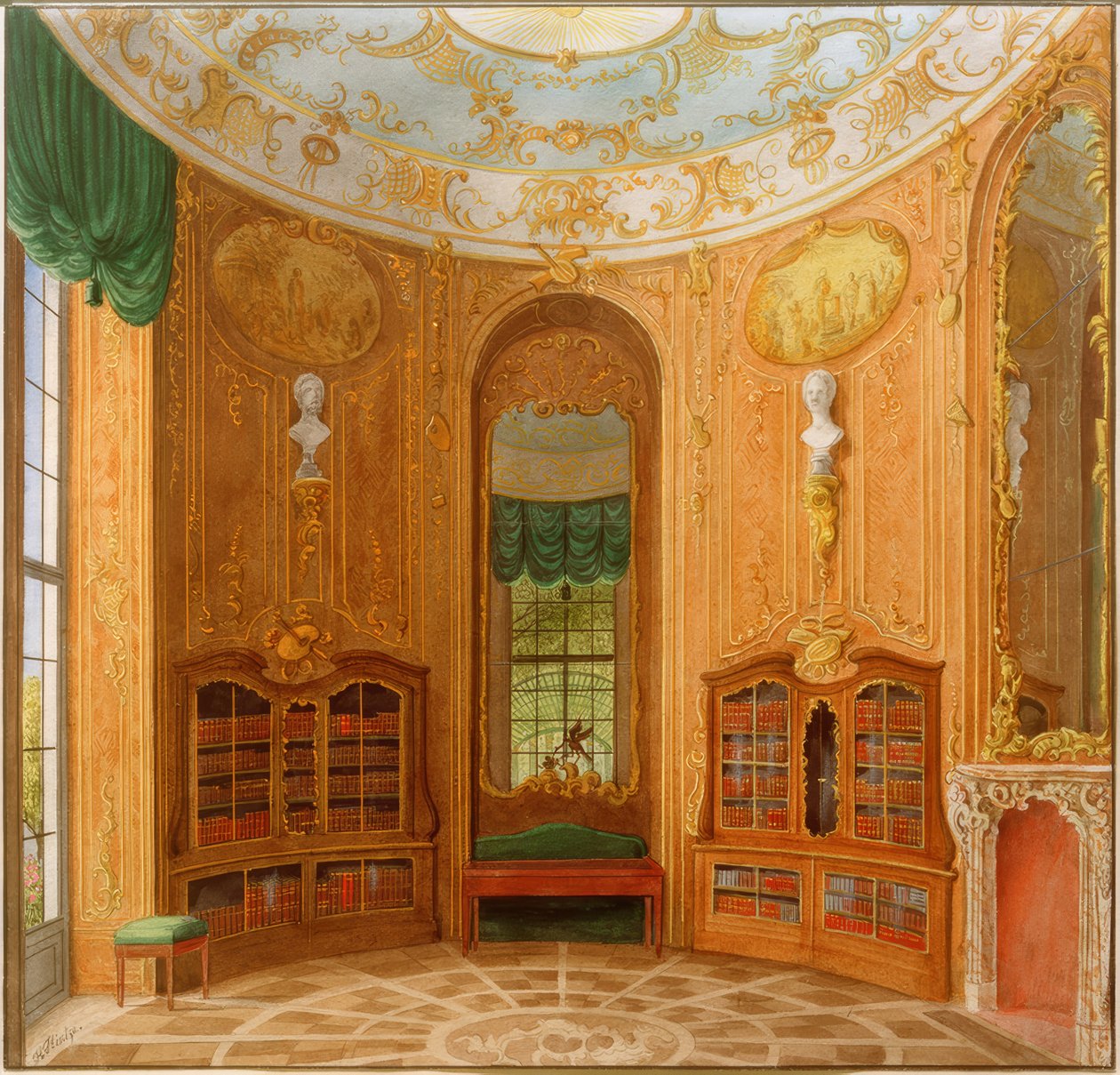 Bibliothèque du château de Sanssouci - Heinrich Hintze