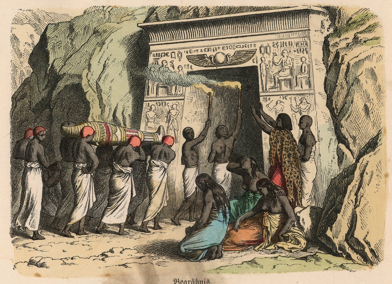 Égypte ancienne : cérémonie funéraire rituelle - Heinrich Leutemann
