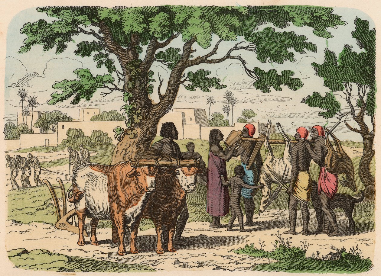 Égypte antique : Agriculture et chasse - Heinrich Leutemann
