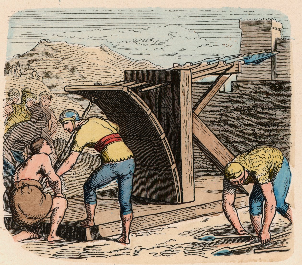 Rome antique : Armement, baliste, machine utilisée lors des sièges - Heinrich Leutemann