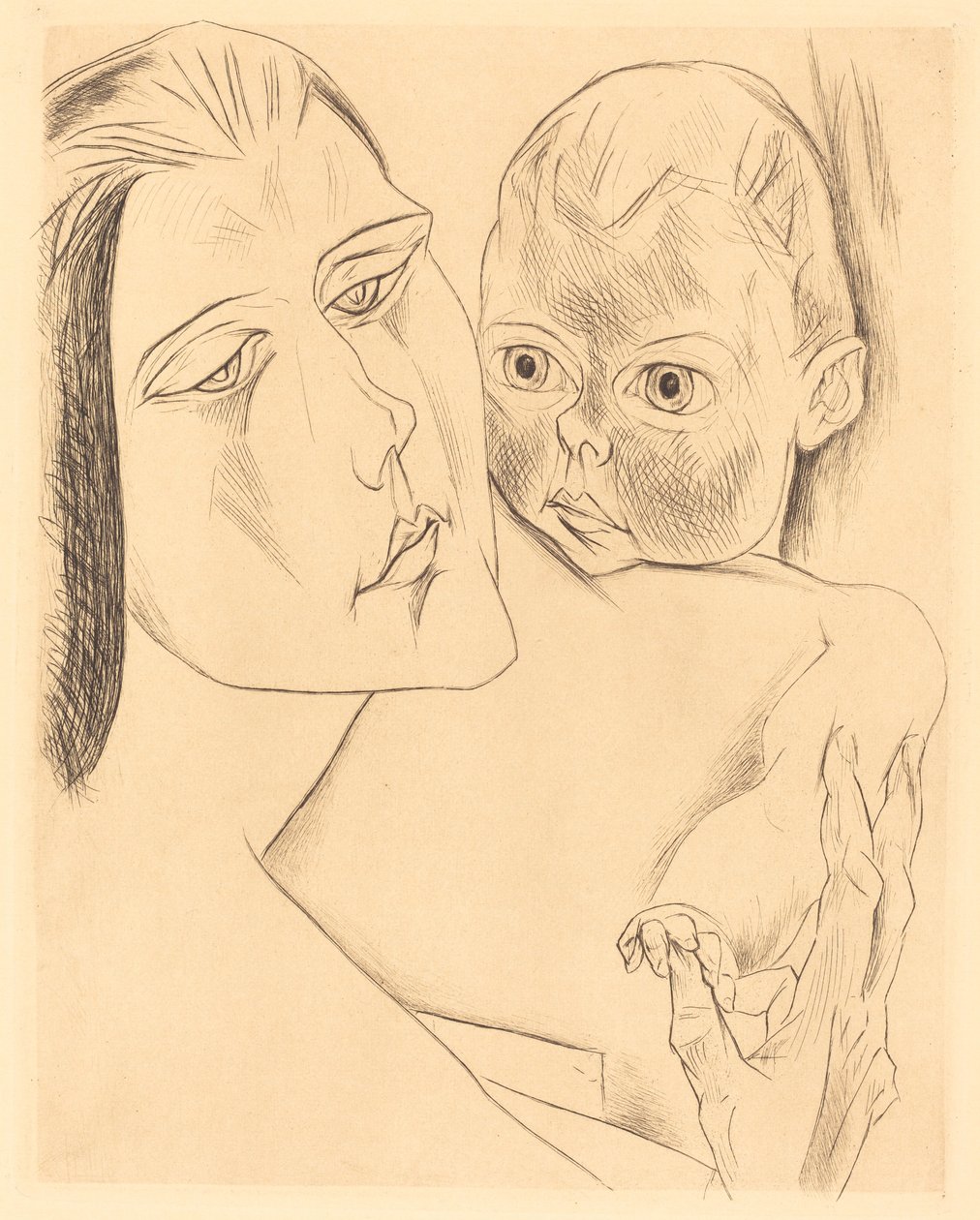 Mère et enfant - Heinrich Nauen
