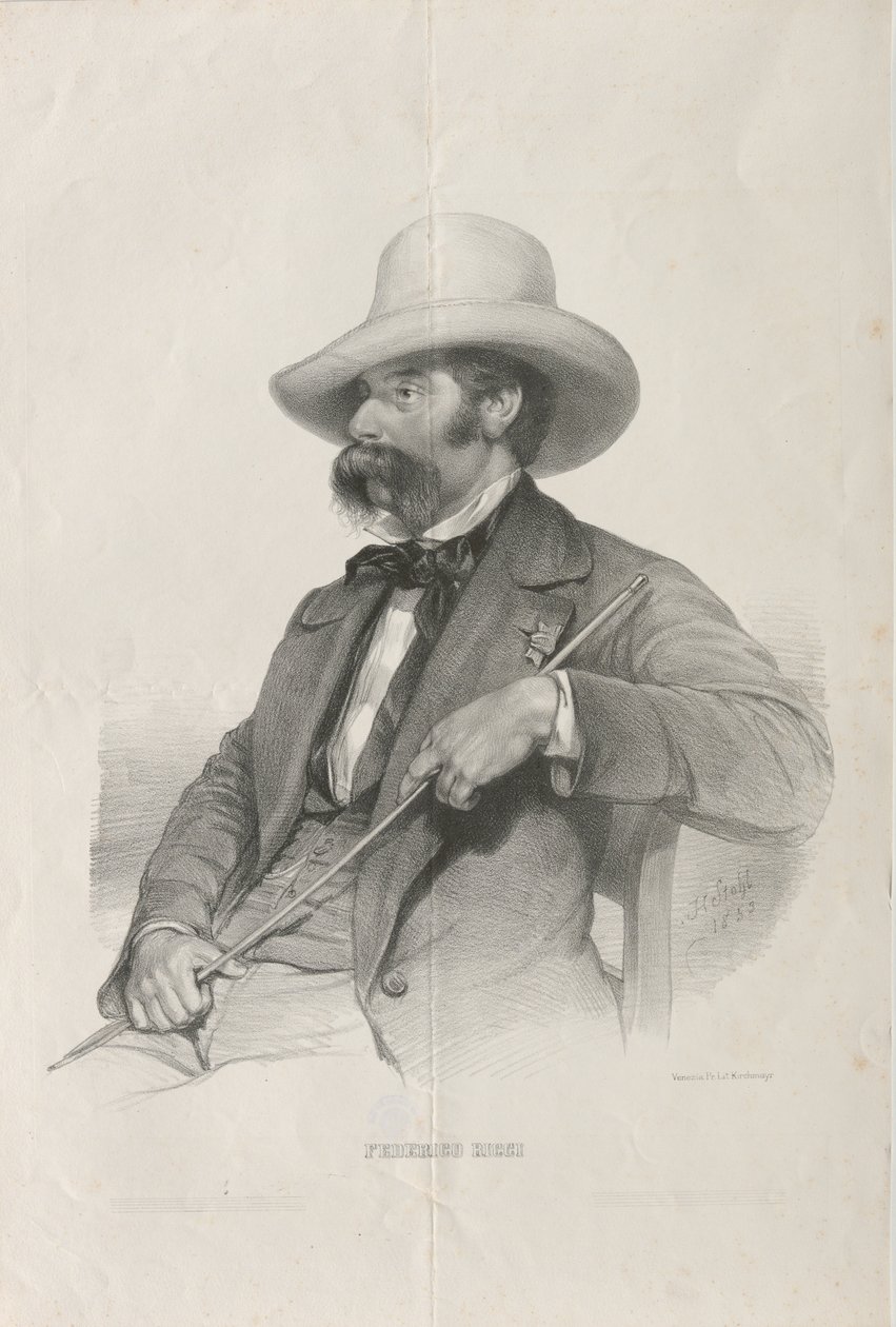 Portrait du compositeur Federico Ricci 1809-1877, 1853 - Heinrich Stohl