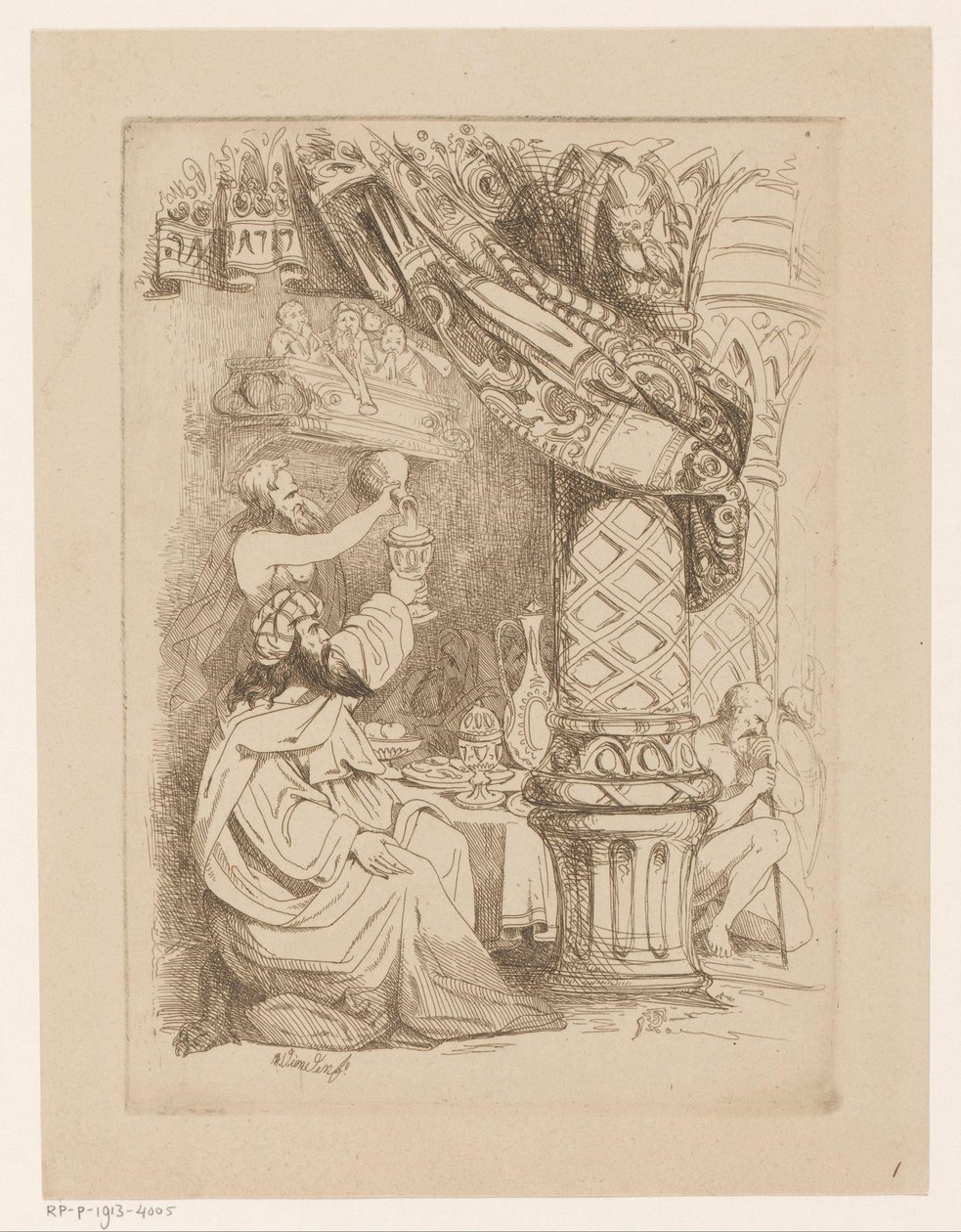 Homme à un banquet se faisant resservir - Heinrich Vianden