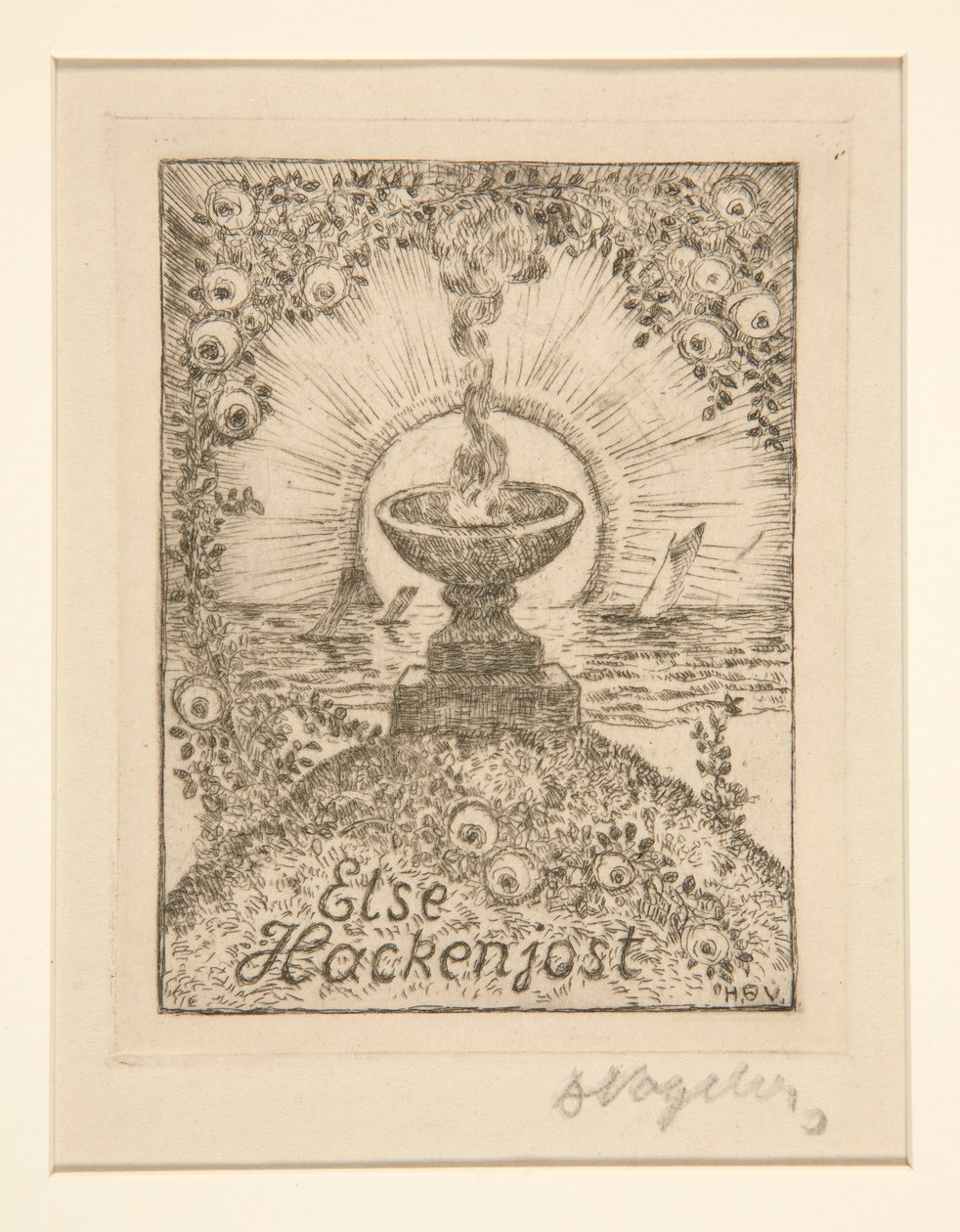 Ex-libris : Else Hackenjost - Heinrich Vogeler