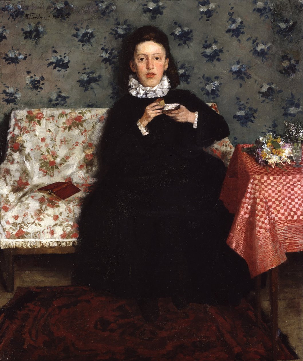 Sur le canapé, 1872 - Heinrich Wilhelm Trübner