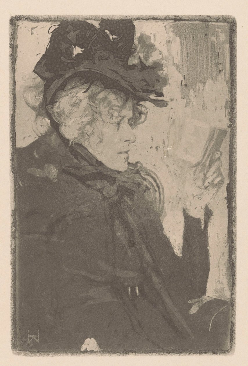 Femme lisant - Heinrich Wolff