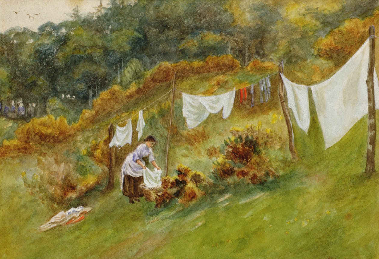 Jour de lessive - Helen Allingham