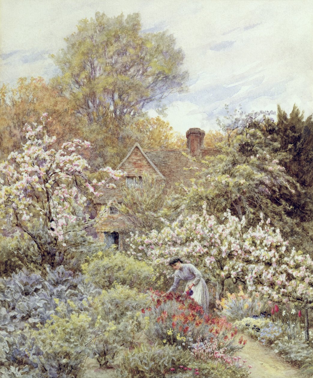 Un jardin au printemps - Helen Allingham