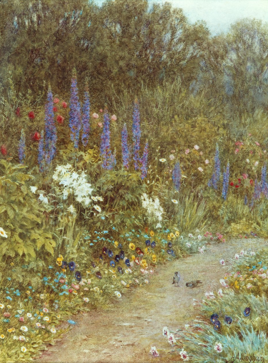 Jardin autour de son cottage - Helen Allingham