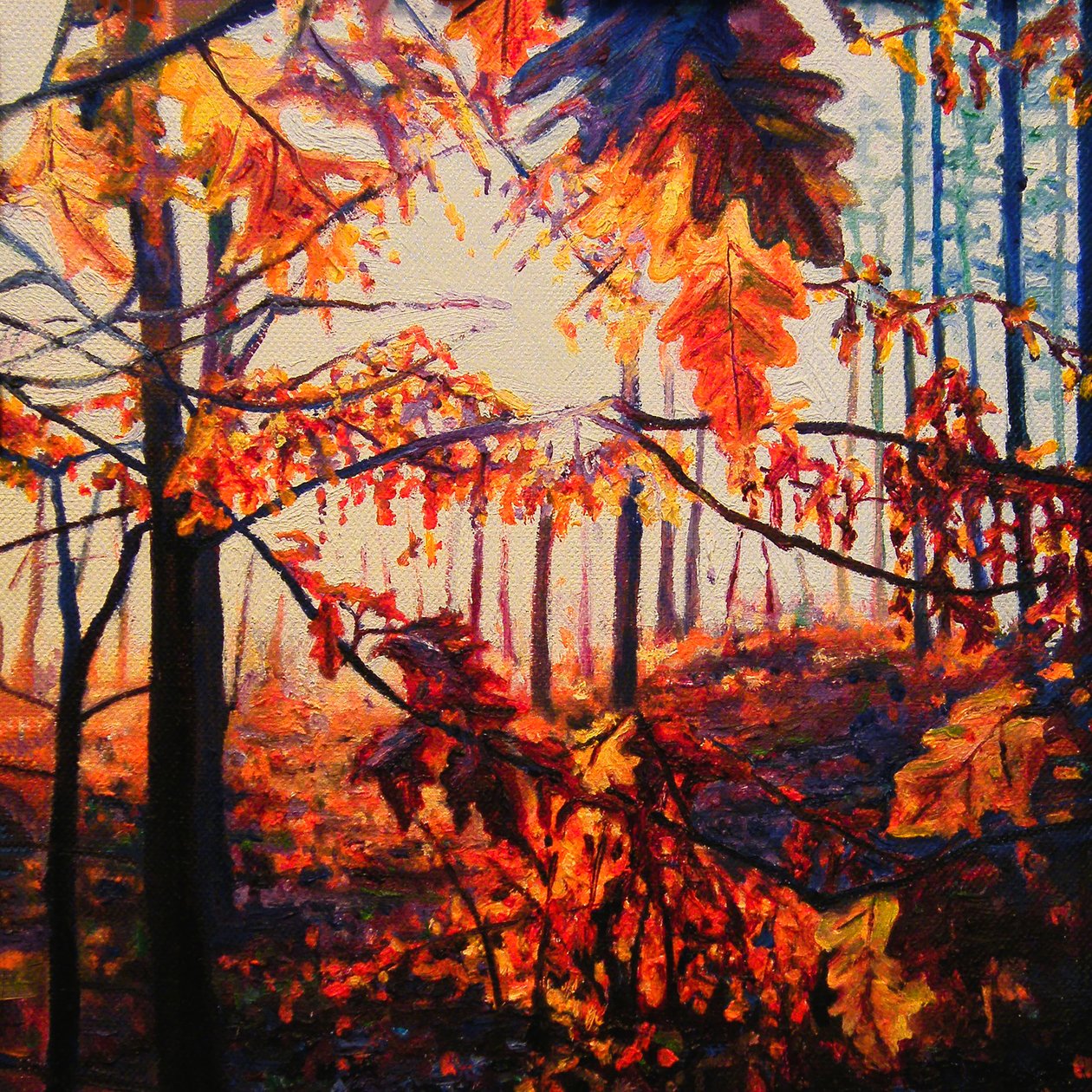 Bois de cuivre, 2009 (huile sur toile) - Helen White