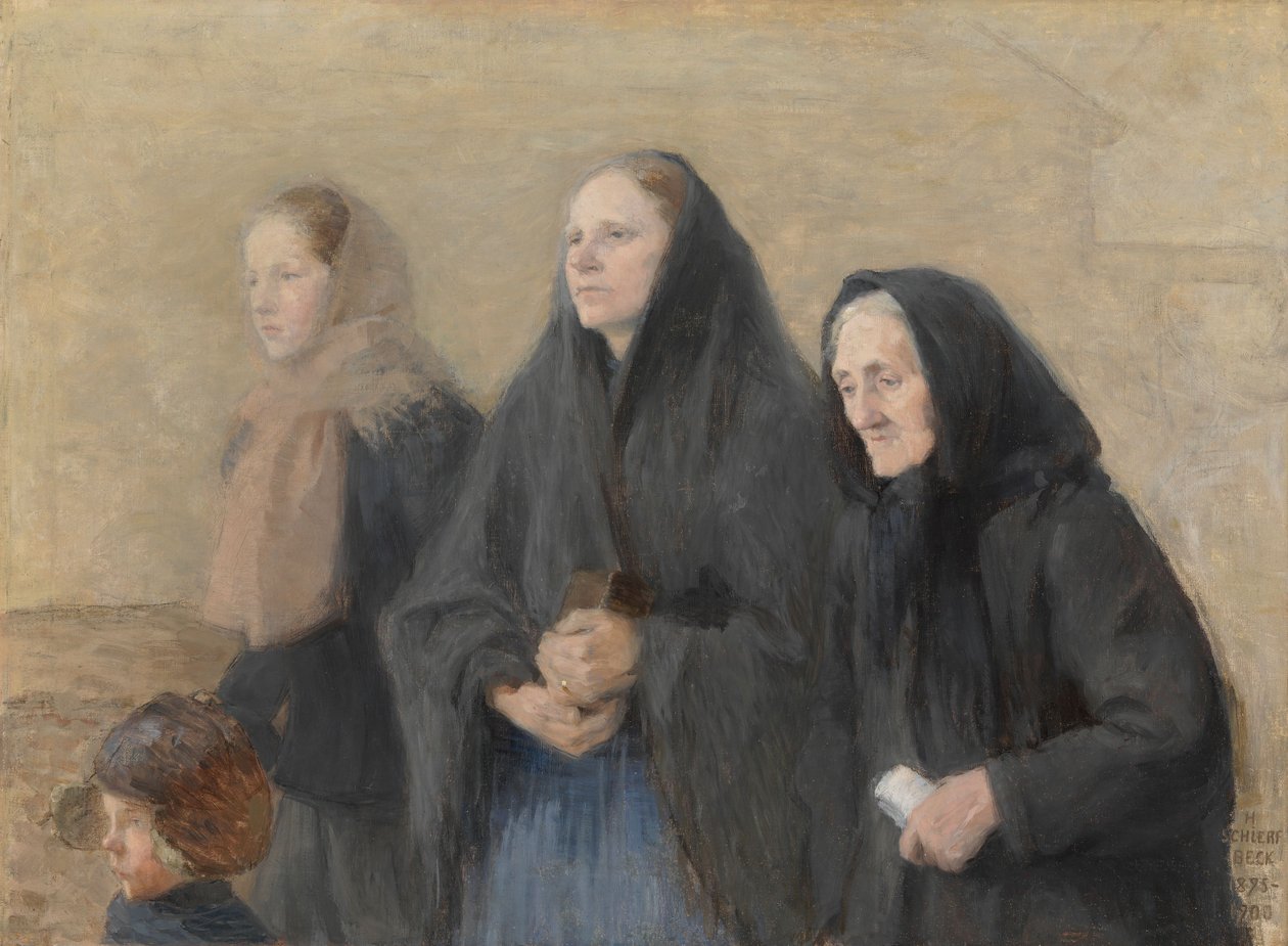 Fidèles (le matin de Pâques) - Helene Schjerfbeck