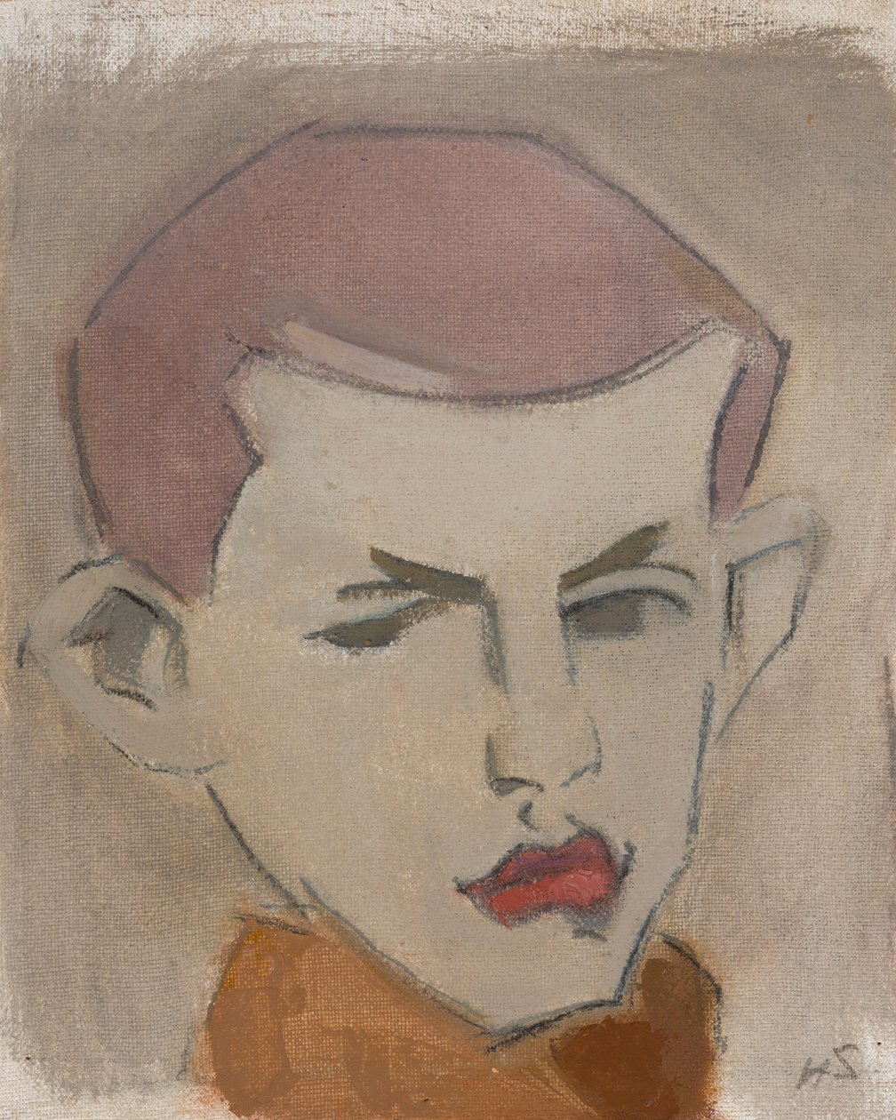 Le bûcheron, étude de la tête - Helene Schjerfbeck