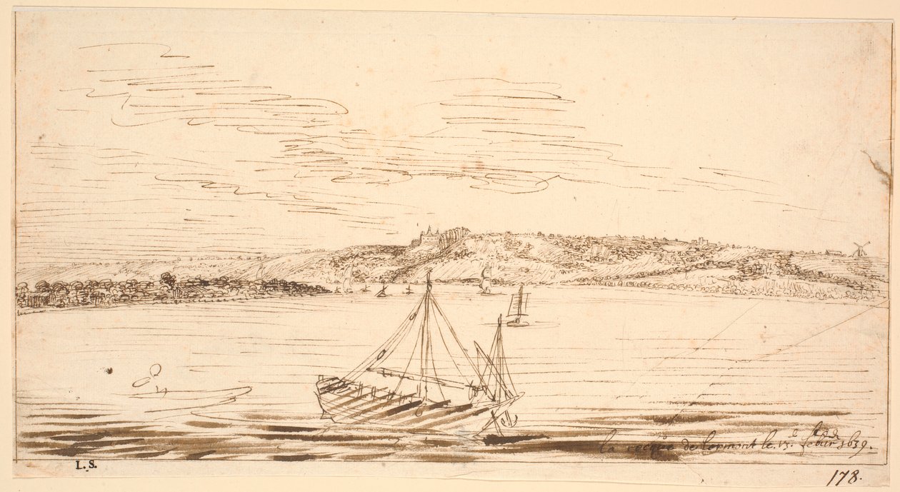 Vue de Lormont, Bordeaux, depuis la Garonne - Hem