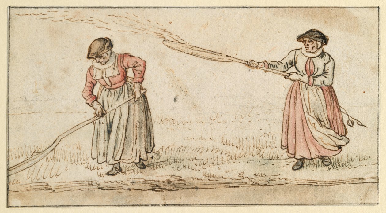 Deux femmes avec des pelles - Hendrick Avercamp