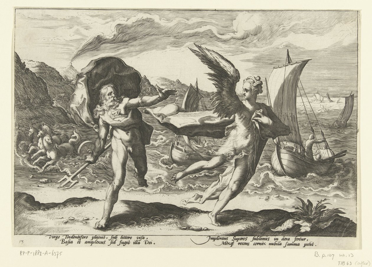 Cornix transformé en corbeau - Hendrick Goltzius (workshop of)