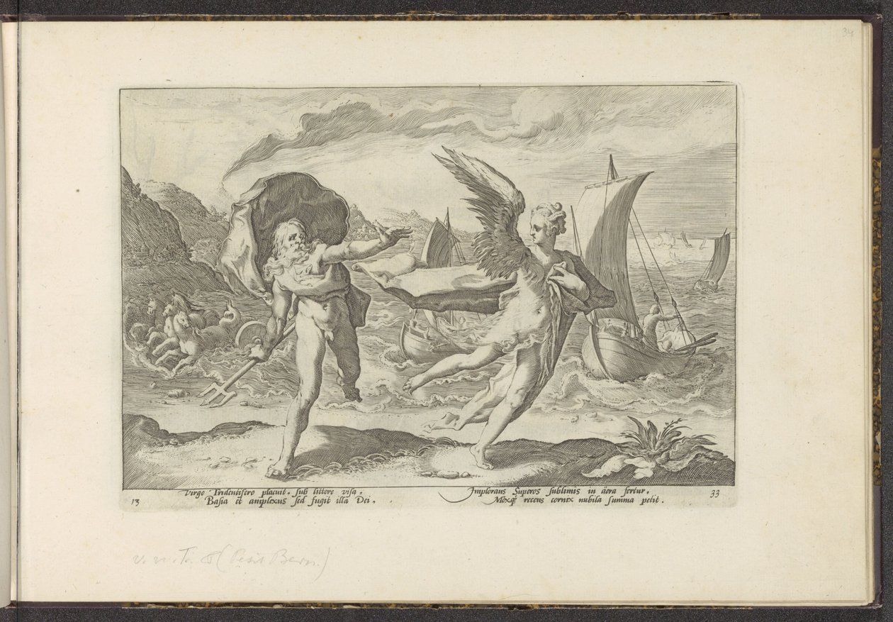 Cornix se transforme en corbeau - Hendrick Goltzius (workshop of)