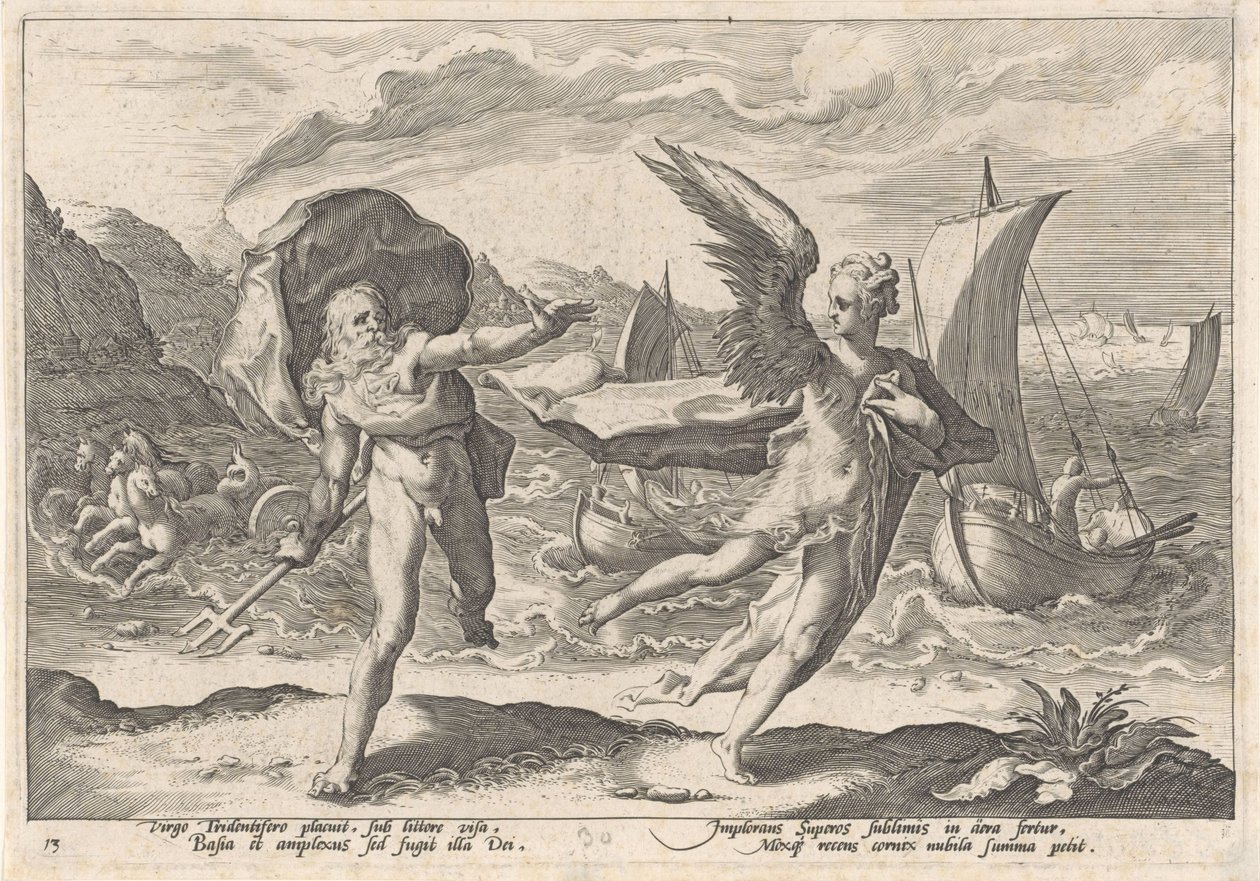 Coronis transformée en corbeau - Hendrick Goltzius (workshop of)