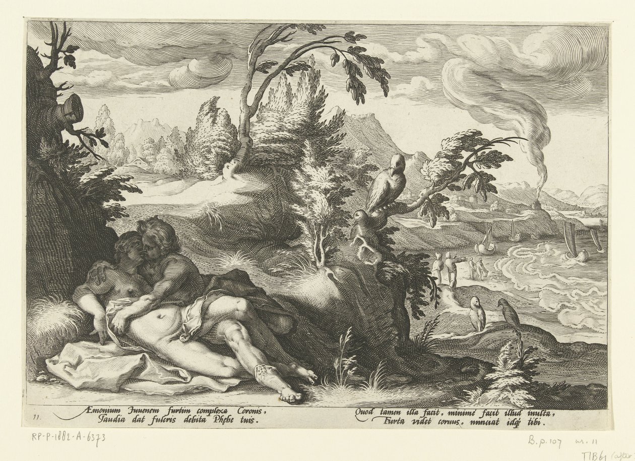 Corvus surprend la fille Coronis (Les Métamorphoses d