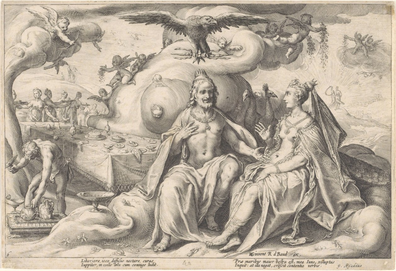 Discussion entre Jupiter et Junon - Hendrick Goltzius (workshop of)