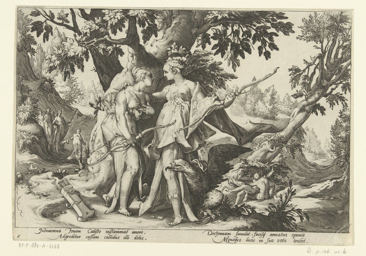 Jupiter séduit Callisto sous l