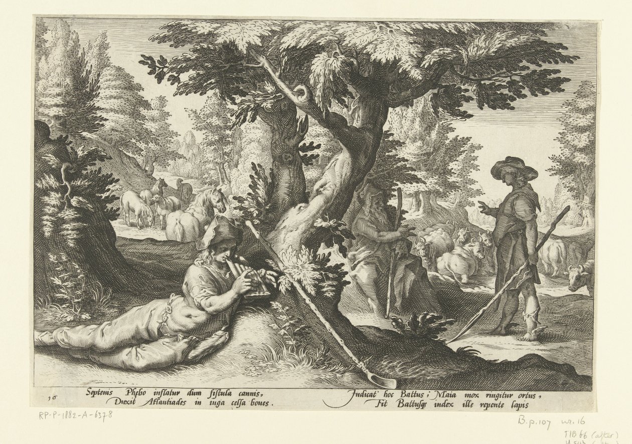 Mercure et Battus - Hendrick Goltzius (workshop of)