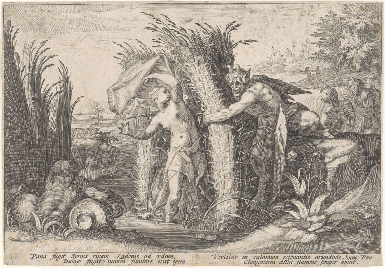 Pan et Syrinx - Hendrick Goltzius (workshop of)