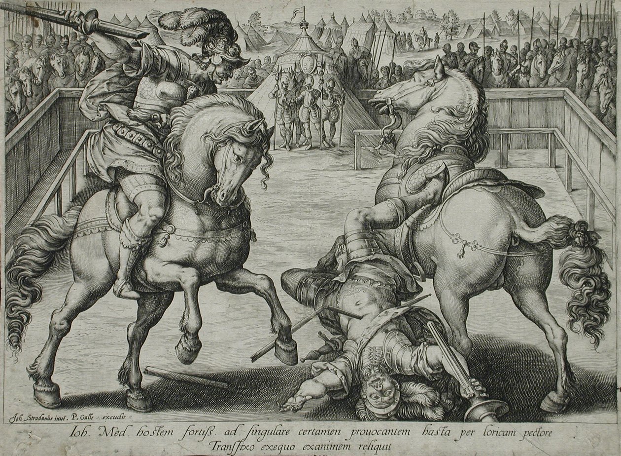 Un duel à cheval - Hendrick Goltzius