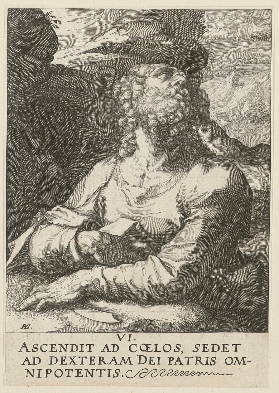 Barthélemy, feuille 6 de la série « Le Christ, les douze apôtres et Paul » - Hendrick Goltzius