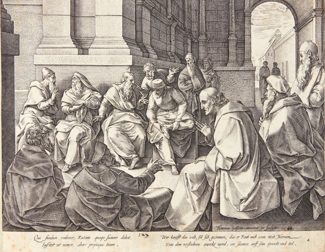 Boaz et les dix anciens - Hendrick Goltzius