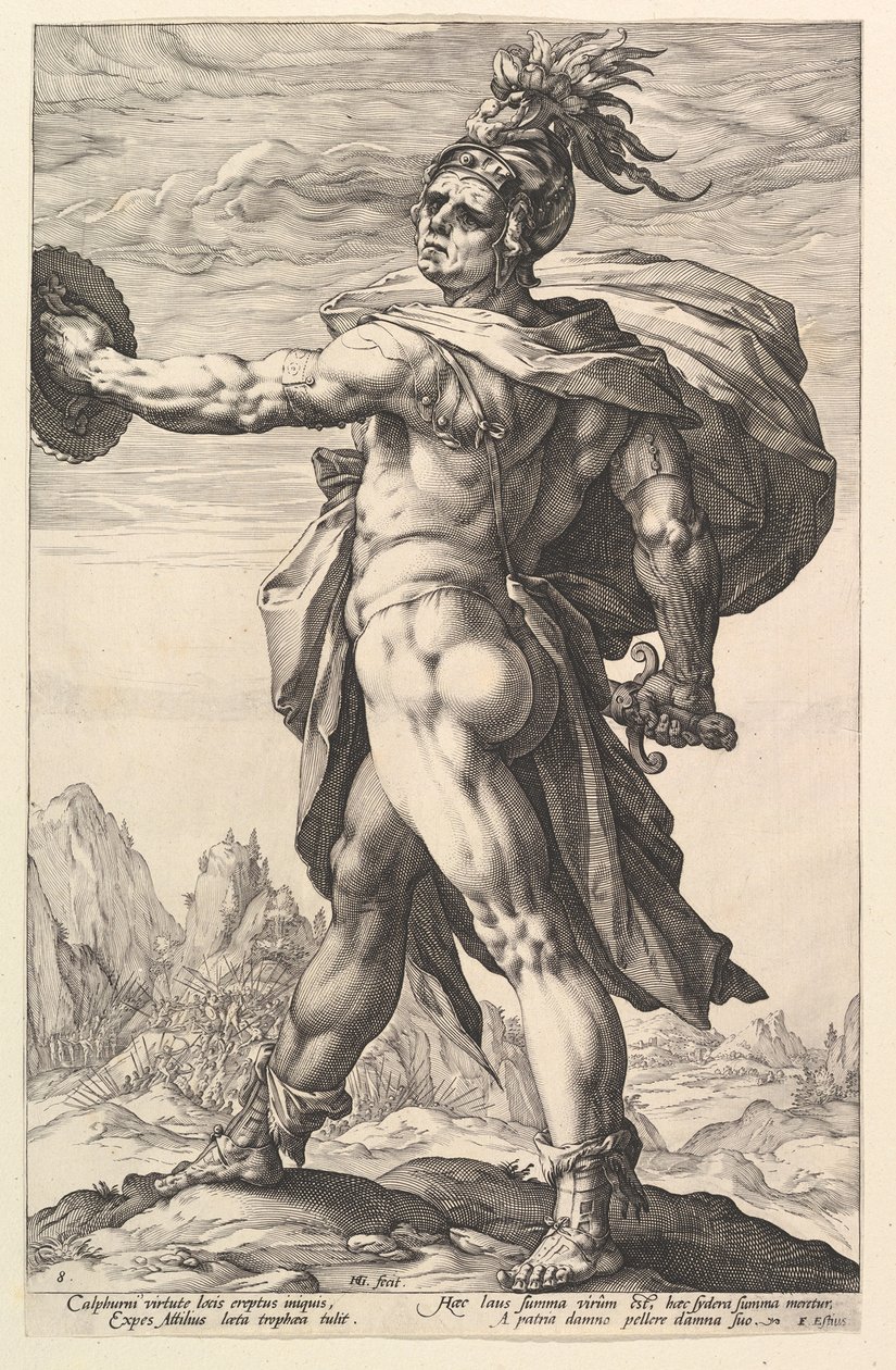 Calphurnius, tiré des « Héros romains » - Hendrick Goltzius