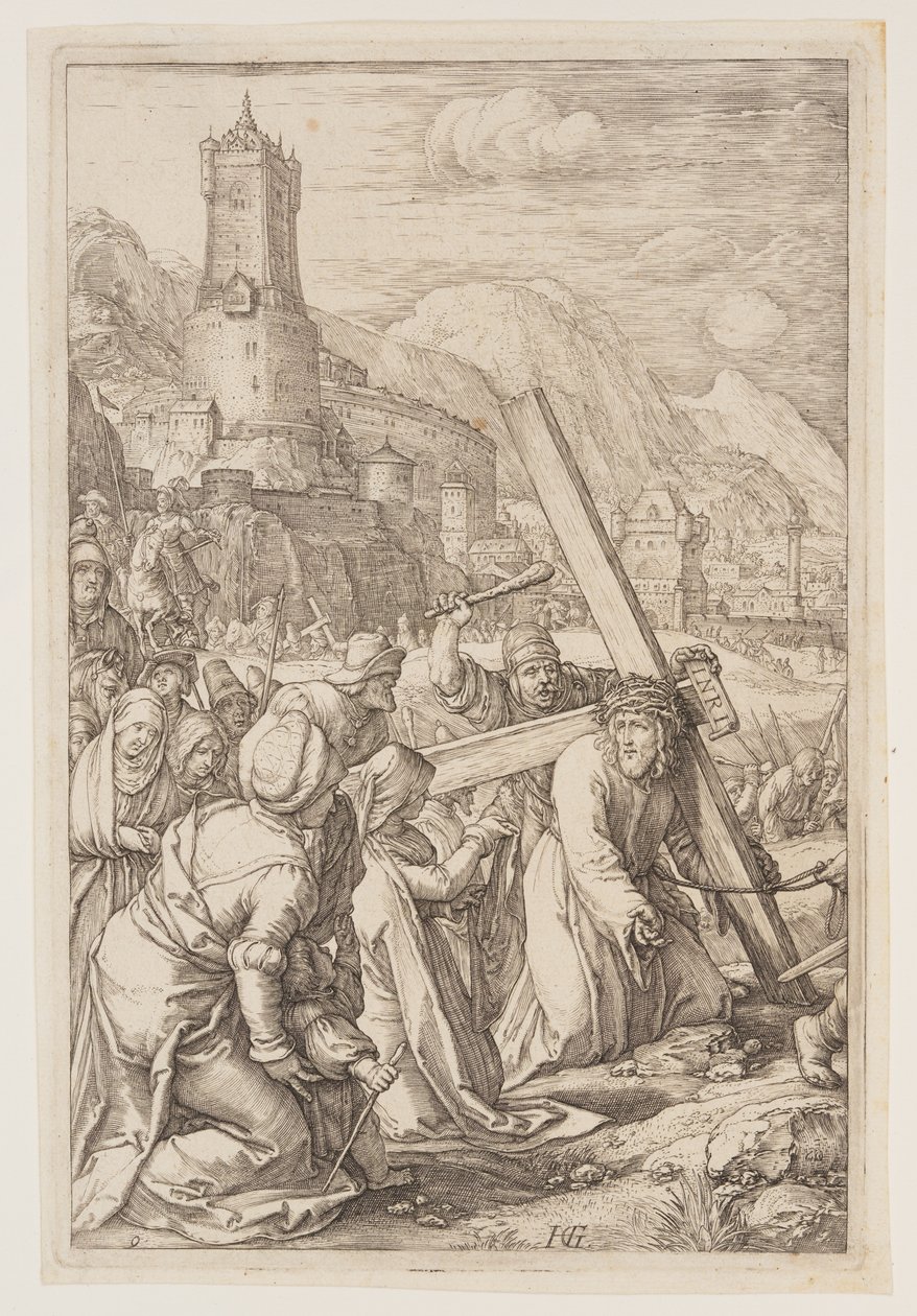 Le Christ portant la croix, extrait de La Passion - Hendrick Goltzius