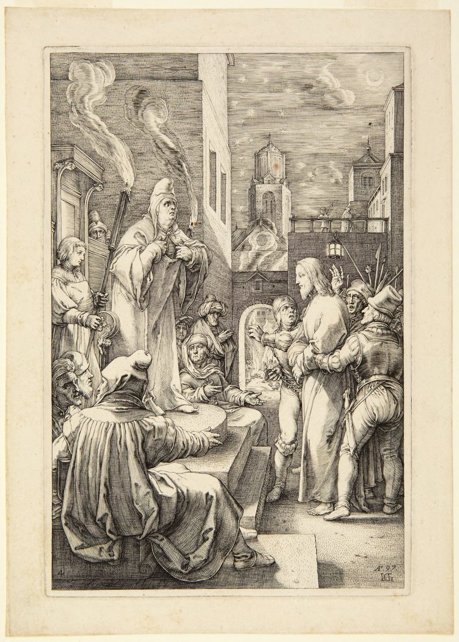 Le Christ devant Caïphe - Hendrick Goltzius