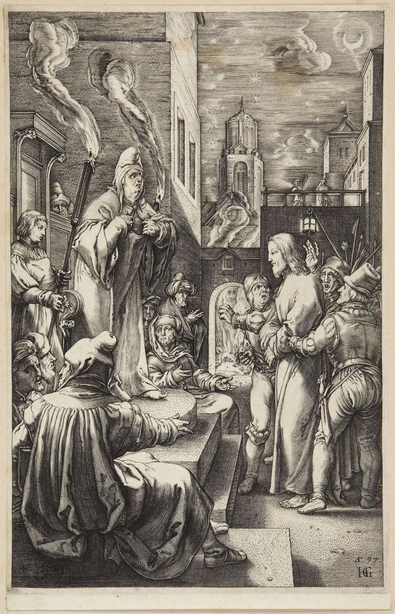 Le Christ devant Caïphe - Hendrick Goltzius