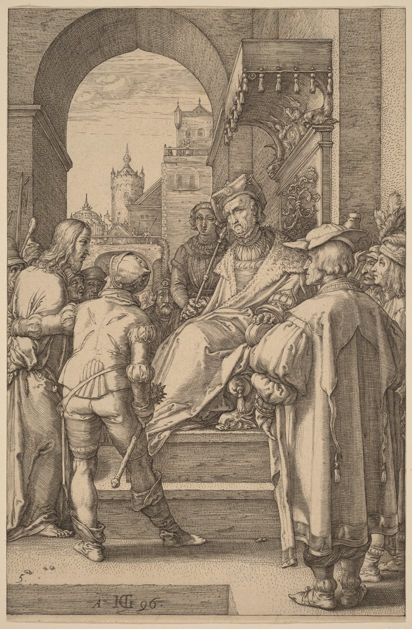 Le Christ devant Pilate - Hendrick Goltzius