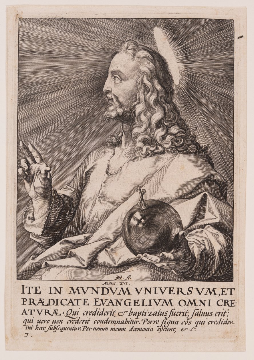 Le Christ, du Christ, les Apôtres et St Paul avec le Credo - Hendrick Goltzius