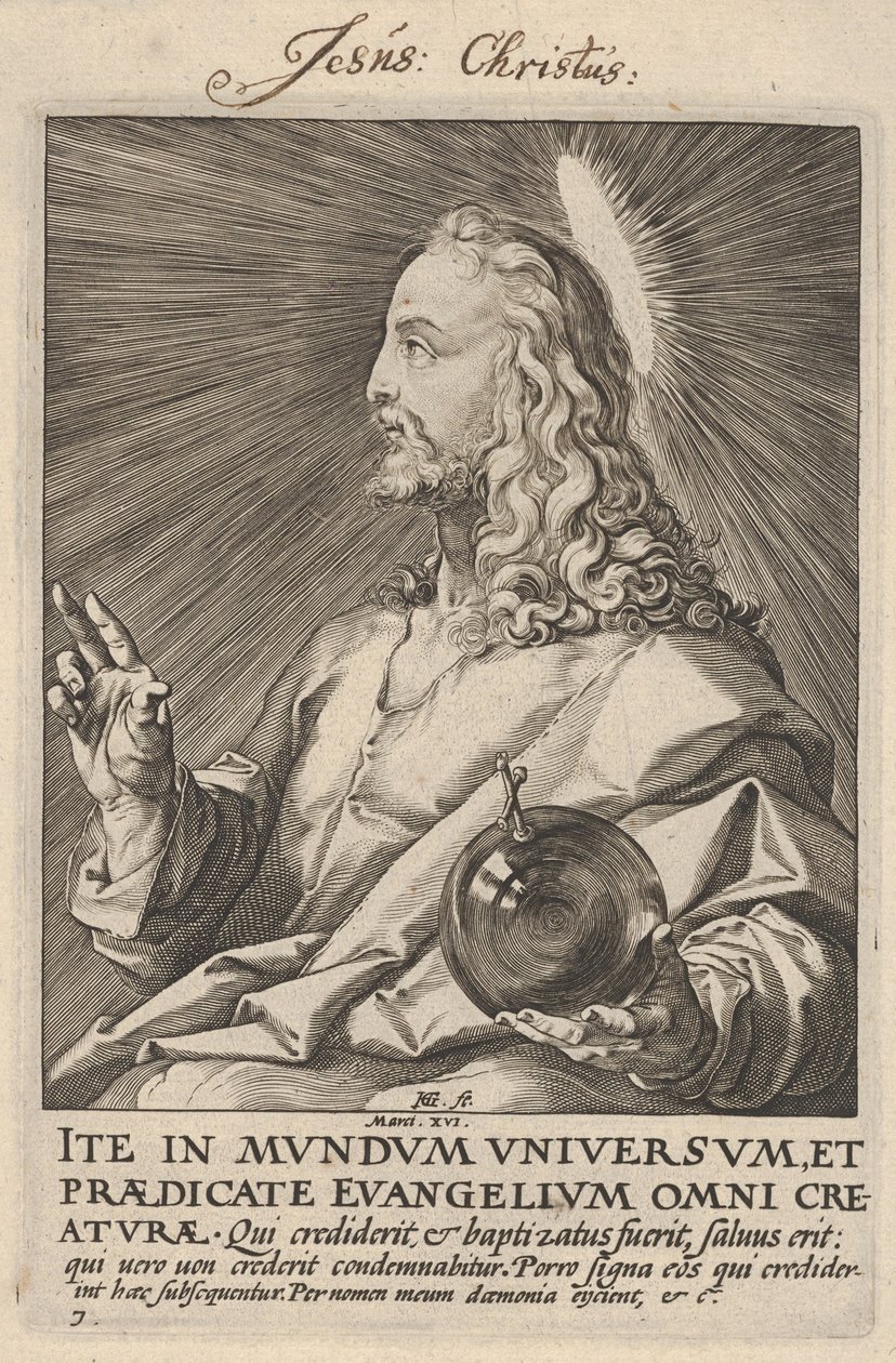 Le Christ, tiré de « Le Christ, les apôtres et saint Paul avec le Credo » - Hendrick Goltzius