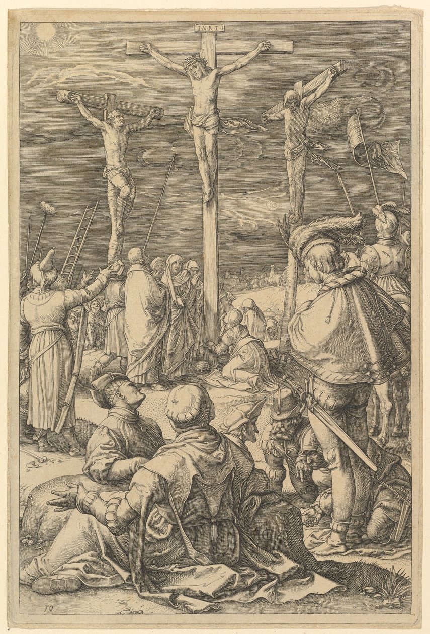Le Christ en croix, tiré de « La Passion du Christ » - Hendrick Goltzius