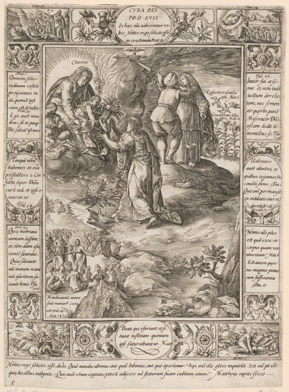 Cura dei pro suis, planche 5 de la série « Allégories de la foi chrétienne » - Hendrick Goltzius