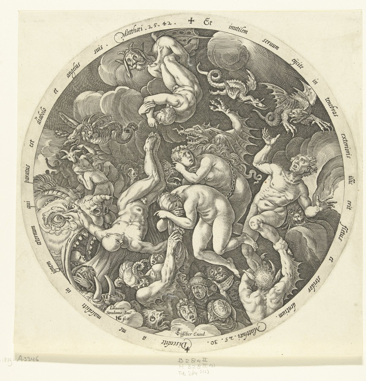 Les damnés entrent en enfer (Le Jugement dernier) - Hendrick Goltzius