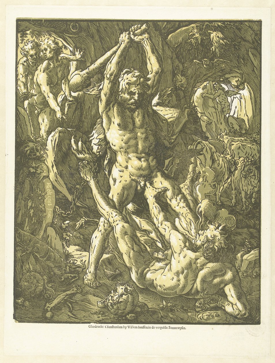 Hercule et Cacus - Hendrick Goltzius