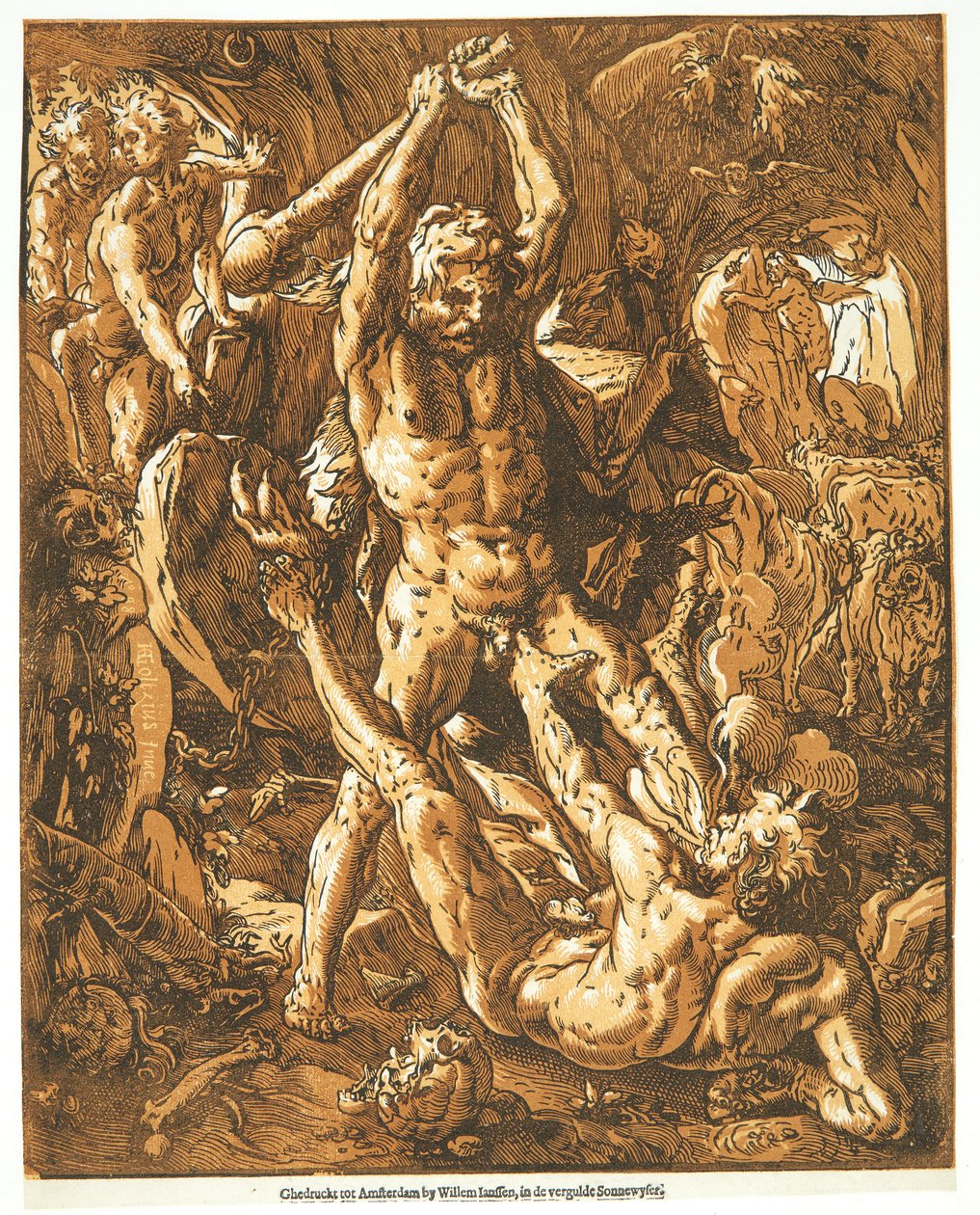 Hercule tue Cacus - Hendrick Goltzius