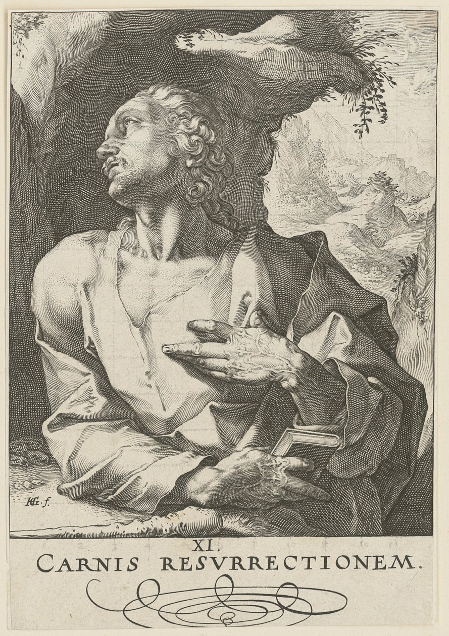 Judas Thaddée, feuille n° 12 de la série « Le Christ, les douze apôtres et Paul » - Hendrick Goltzius
