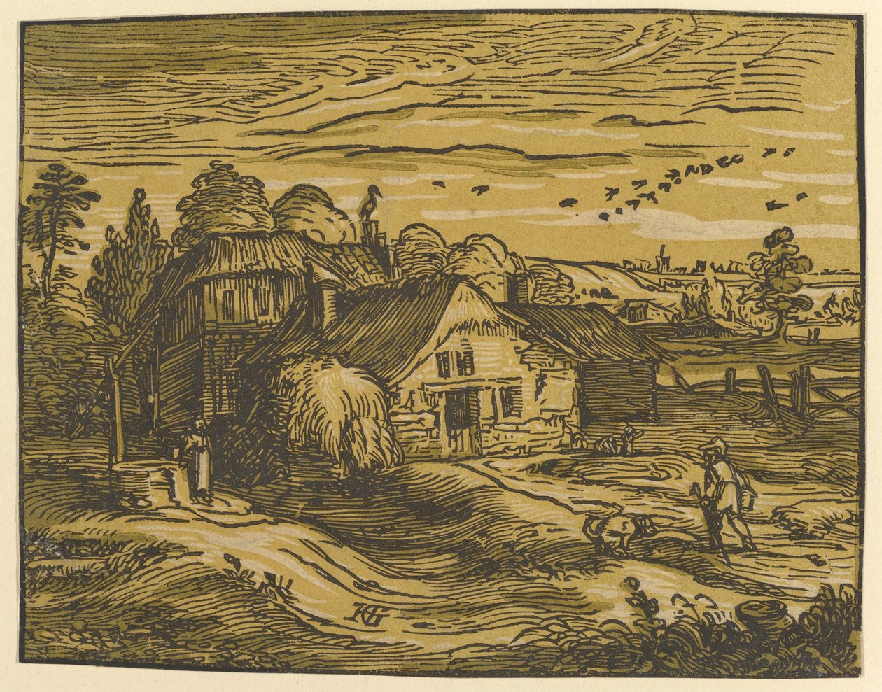 Paysage avec une petite maison de campagne - Hendrick Goltzius
