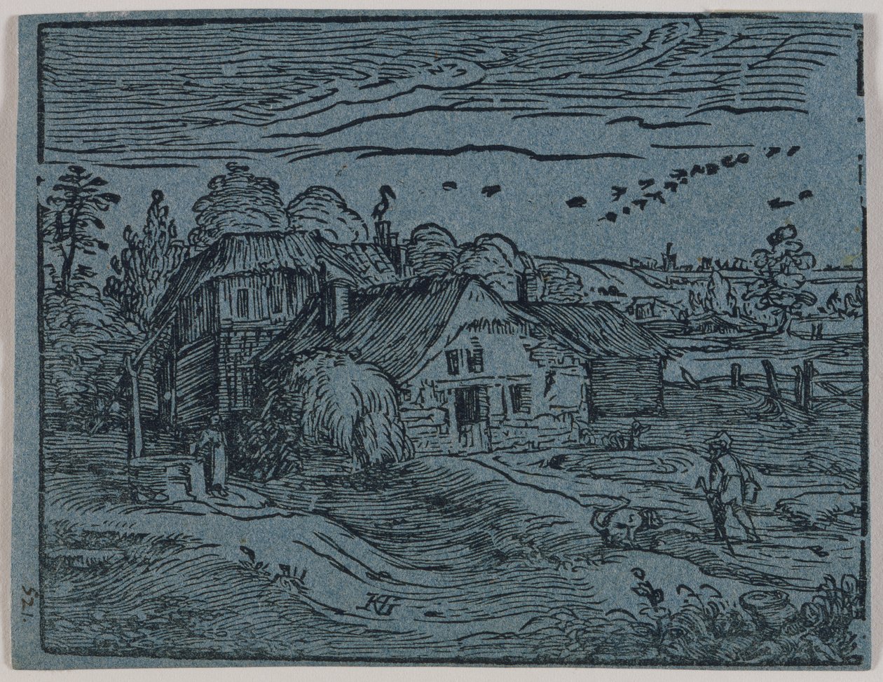 Paysage avec maison de paysan - Hendrick Goltzius
